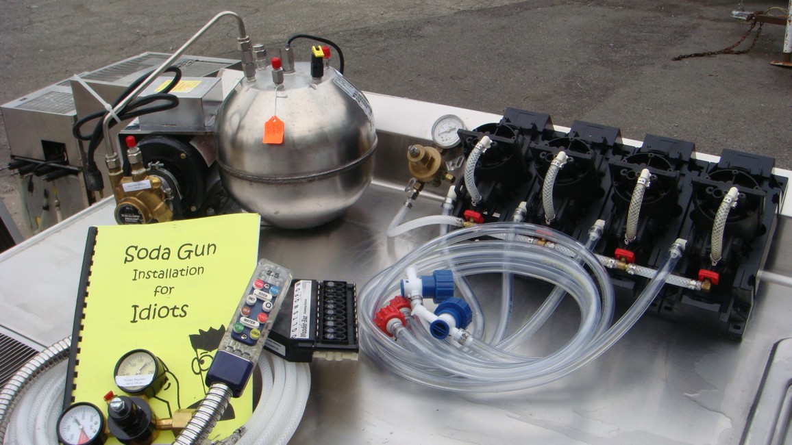 4-Flavor Soda Gun Remote Soda Fountain System